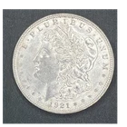 1921 Morgan Silver Dollar $1 90% Silver US Coin- AU Details - uncertified