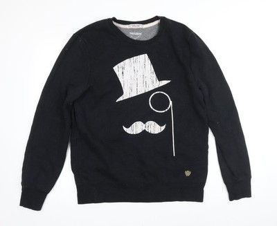 Pullover Sweatshirt Herren UK Größe L Threadbare schwarz