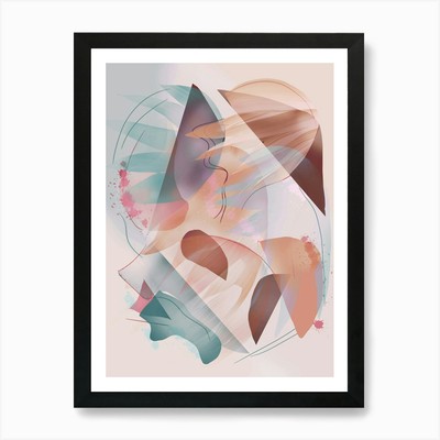 Lichter orange und blau abstrakt Pai gerahmtes Wandbild Poster Leinwanddruck Bild