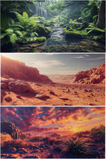 3 Pack Terrarium Background, 36X18 Inches Polyester Reptile Background, Cloth Te