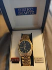 New ListingVintage Seiko SQ Men's Presidential Watch black Dial 5y23-8A69 Day Date Complete
