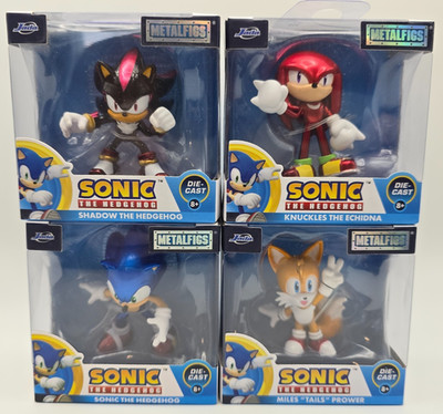 4 Pack Sonic The Hedgehog Jada Metalfigs Diecast Figurines  - New in boxes