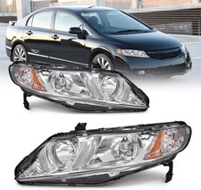 Headlights Assembly Compatible 2006-2011 Honda Civic Sedan
