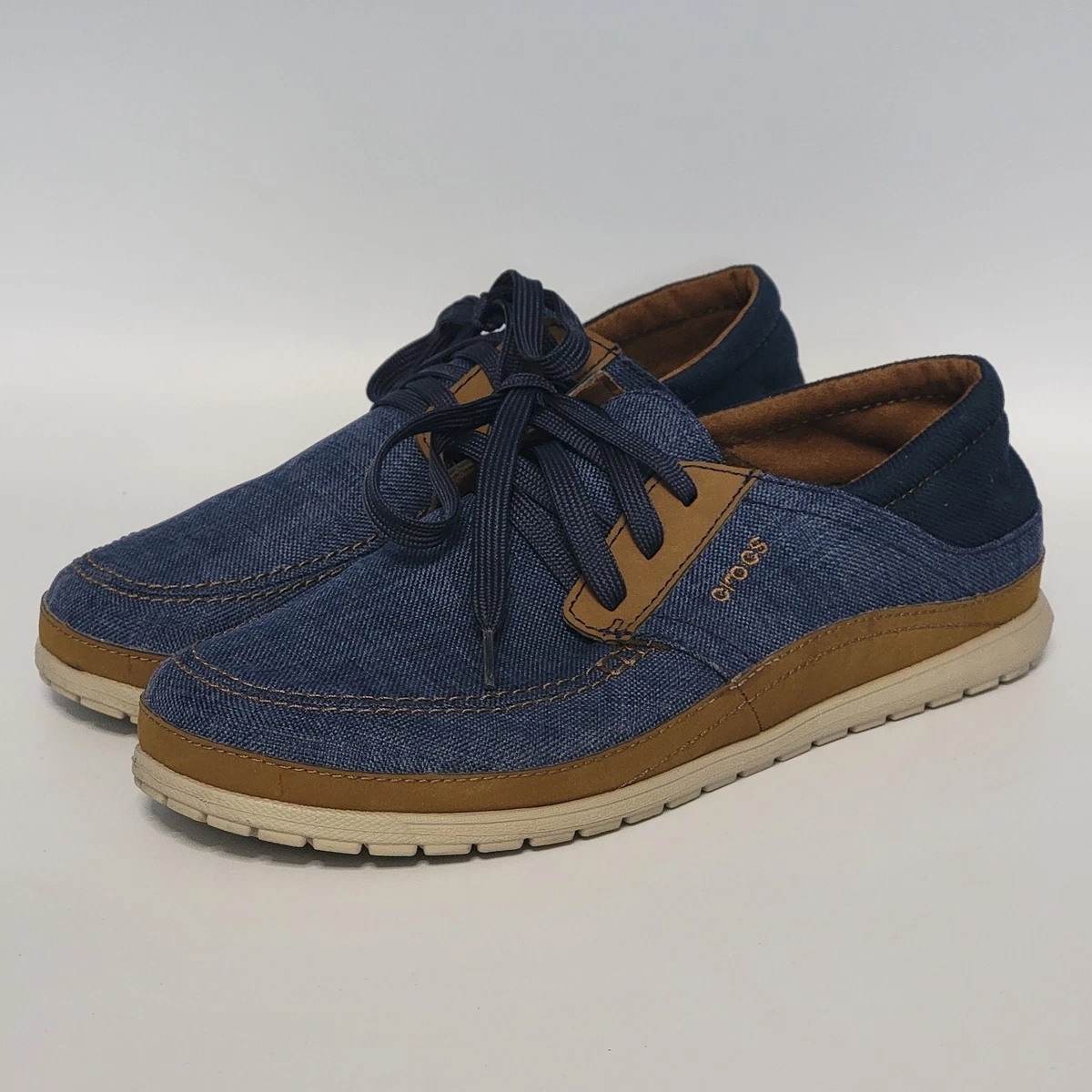Crocs Santa Cruz Blue Casual Shoes for Men for sale | eBay display picture 2