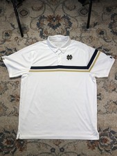 Notre Dame Fighting Irish Polo Shirt Mens 2XL White NCAA Football Under Armour