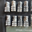 Hand Carved Mexican Marble Onyx Aztec Beige & Black/gray Chess Set Pieces — photo 5