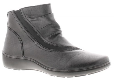 Clarks Damen-Stiefeletten Cora Derby Leder Reißverschluss schwarz UK-Größe