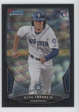 2013 Bowman Draft Chrome Black Wave Refractor Nick Franklin #12 3d5