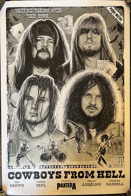 Pantera Cowboys From Hell Pure Metal Tribute Poster Dimebag Vinnie Phil Rex