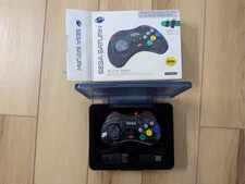 Retro-Bit SEGA Saturn  2.4 GHz Wireless Controller Slate Gray Tested Working