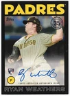 2021 Topps "1986" RYAN WEATHERS RC Auto #86B-RW /199 Yankees