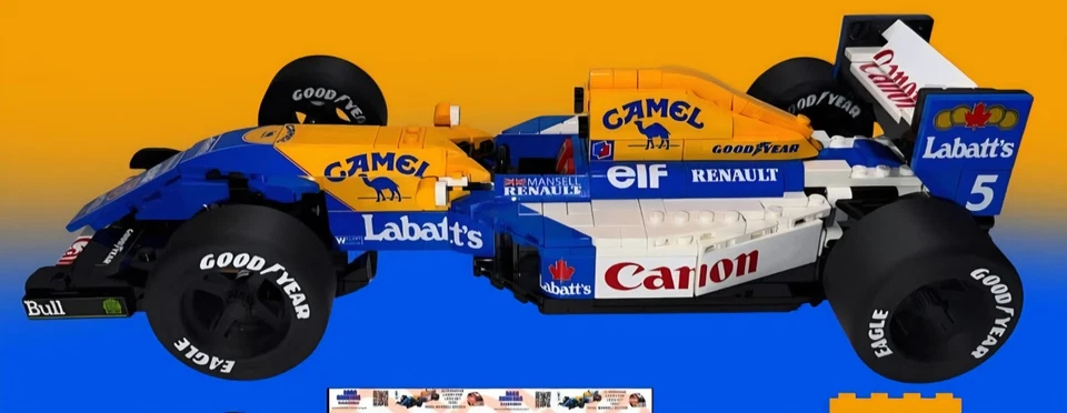 Lego Williams Nigel Mansell FW14B 10353 3D gedruckte Räder (KEIN Lego enthalten)