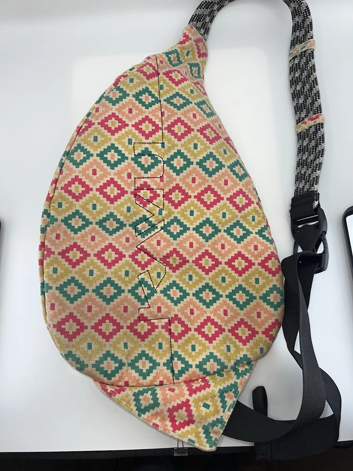 Bolso Bandolera Kavu Original Cuerda Bandolera Azteca Suroeste Tribal Cartera Foto 3 de 4