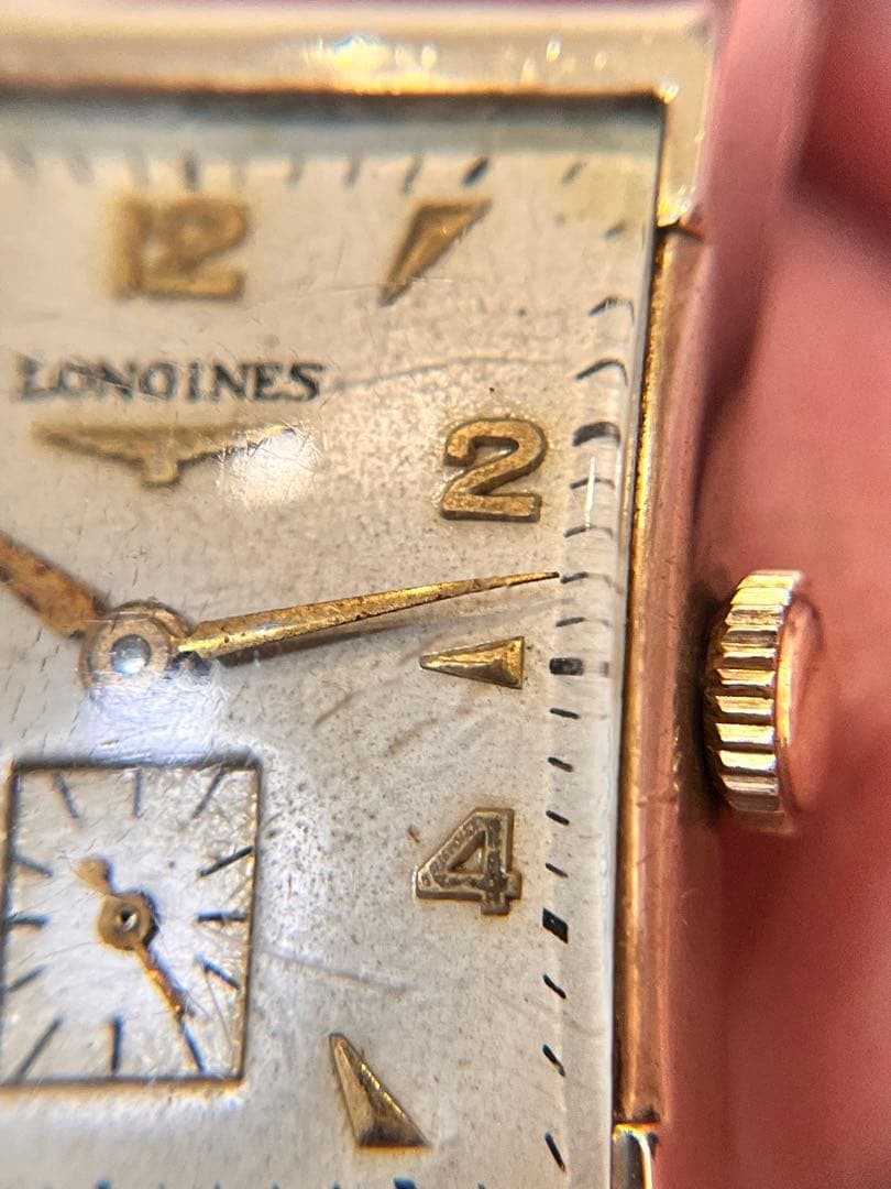 Longines 9lt 10kgf Rectangular Antique Watch 10k … - image 4