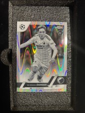 Isak Bergmann Johannesson 2022-23 Topps Chrome UEFA Black White Raywave