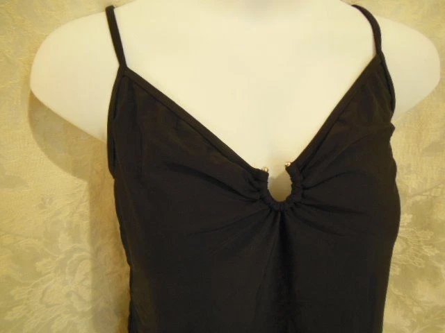 Traje de baño negro talla 24W 2 piezas Tankini FORMAS DE ORILLA traje de baño control de figura nuevo Foto 3 de 3