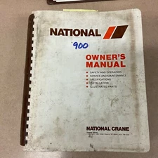 National 900 (990) TRUCK CRANE OWNERS MANUAL BOOK PARTS OPERATION & MAINTENANCE