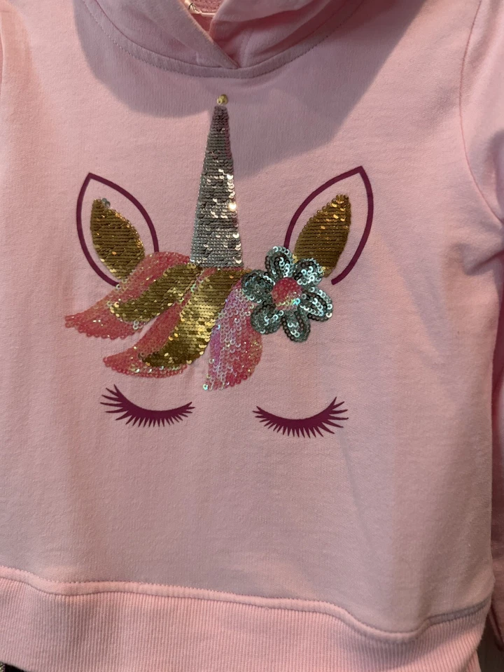 Vestido Unicornio Kate Mack by Biscotti Niñas Rosa con Capucha Manga Larga Talla 5 Foto 3 de 4