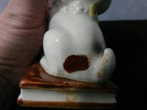 Great Vintage LEFTON Graduation Cat Bank #H974 - No Stopper - Picture 3 of 5