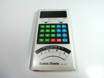 Game 1970's Radio Shack LCD Calculator & Black Jack-21 EC-21 Catalog #60-3011