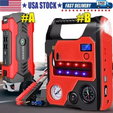 Car Jump Starter with Air Compressor 99800mAh Battery Jumper Box Charger Booster
