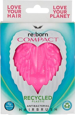 Tangle Brush Kompakter Haarentwirrer Engel Wiedergeboren Entwirrt Pink Funkeln