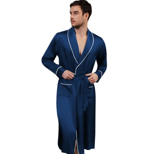 Herren Seide Satin superweiche Robe - 5 TAGE VERSAND USA - Verkäufer - SCHNELLER VERSAND!!!! - Bild 2 von 30