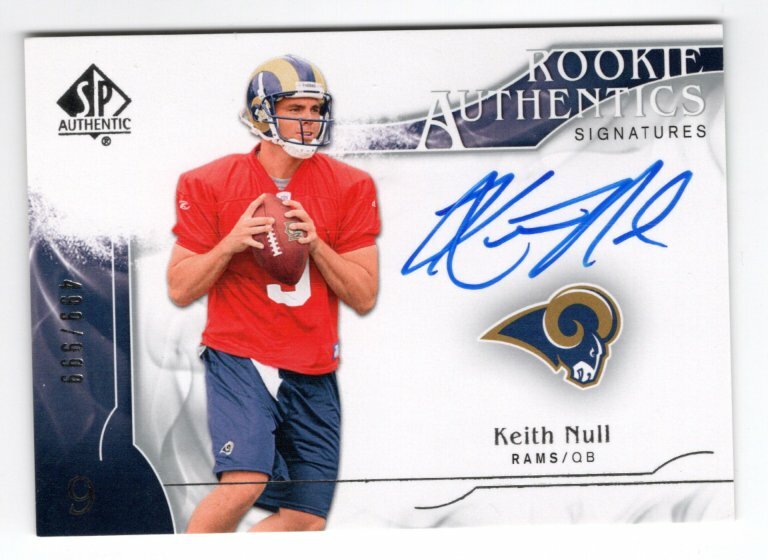Keith Null 2009 SP Authentic Autograph RC #320 (499/999)