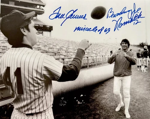 JOE NAMATH TOM SEAVER SIGNED PHOTO NY AUTOGRAPH ORIGINAL SIGNATURE 8X10 REPRINT