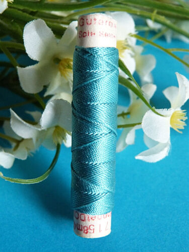 711B / Beautiful Coil Pure Wire Silk Drawstring Gutermann Turquoise N°715 - Picture 1 of 1