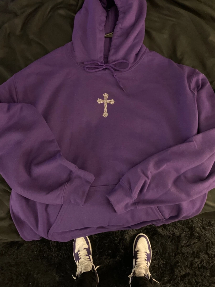 Vintage Rhinestones Skeleton and Cross Hoodie | eBay