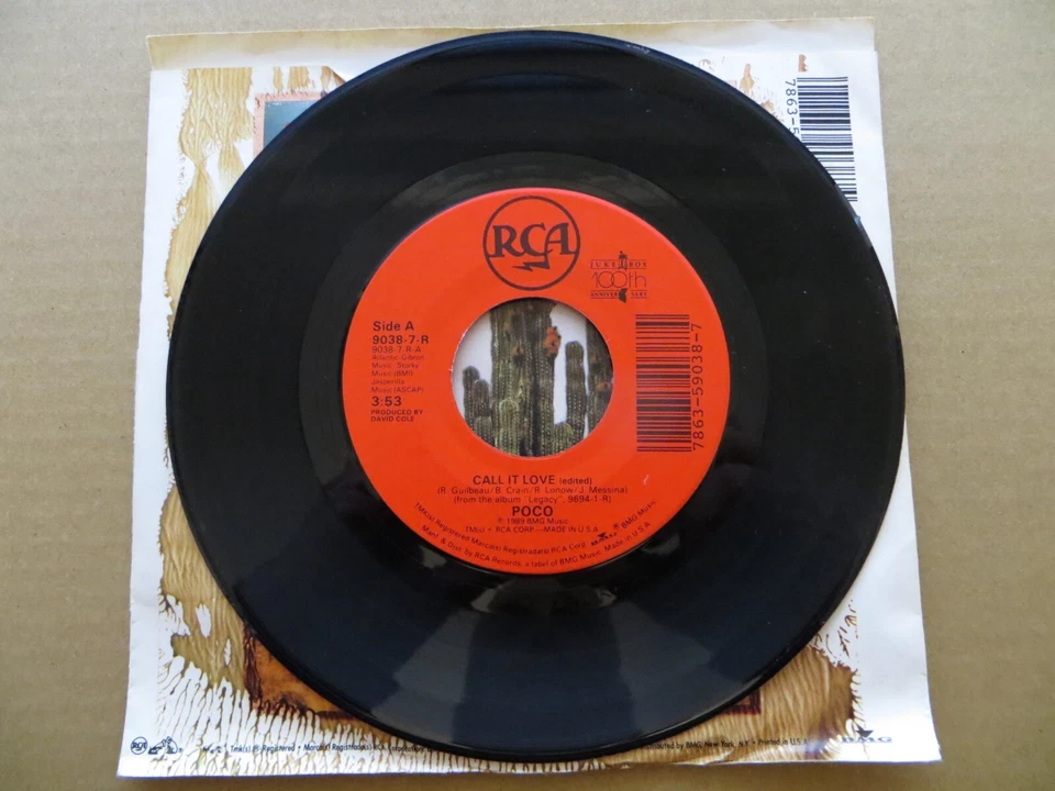 Poco – Call It Love / Lovin' You Every Minute - 1989 RCA 9038-7-R 7" Single VG+ - Image 3 of 4
