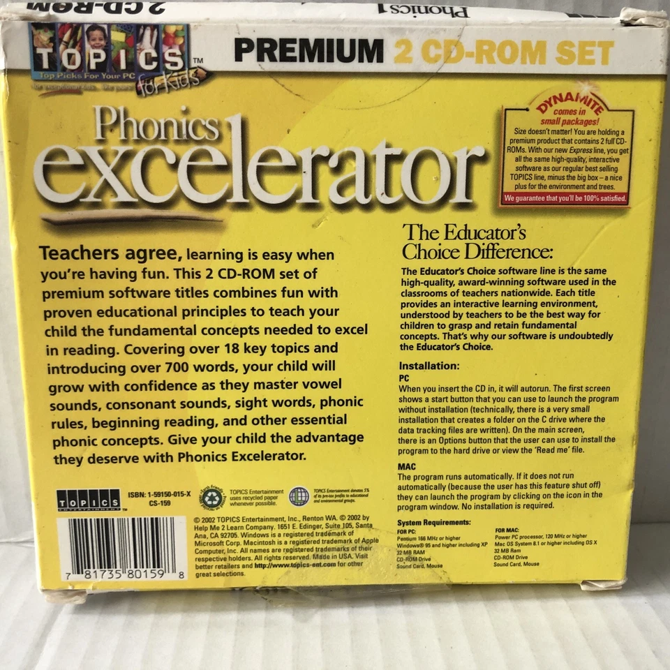 Topics Entertainment Express Phonics Excelerator for PC, Mac - Image 2 of 2