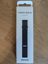 Samsung - Fabric Watch Band for Galaxy Watch6, Galaxy Watch6 Classic S/M - Black