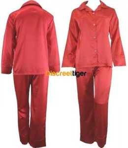 Red Ladies Satin Pyjamas Silk Pjs Winter Pajamas Sleepwear Plus Sizes 6 to 26 | eBay