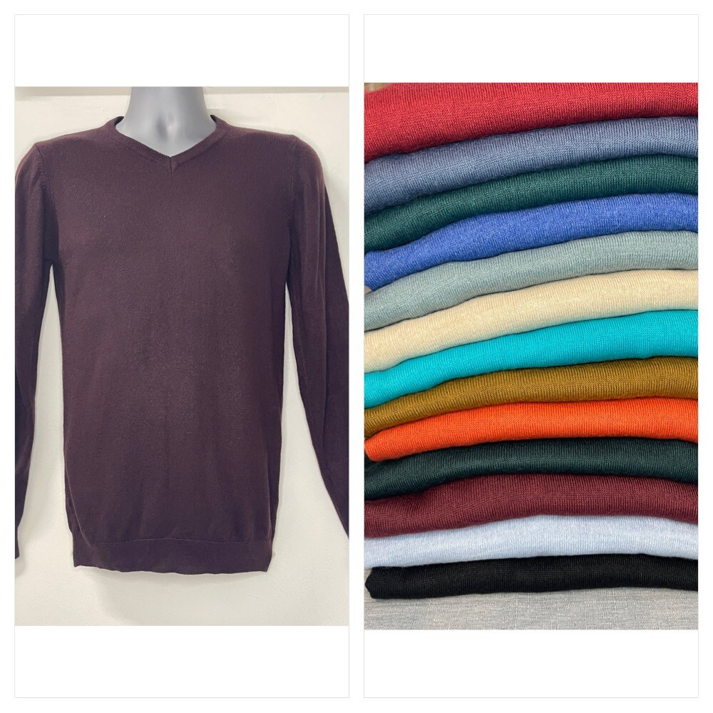 MARKS SPENCERS Mens Cosy Soft Touch V Neck Jumpers LAST FEW