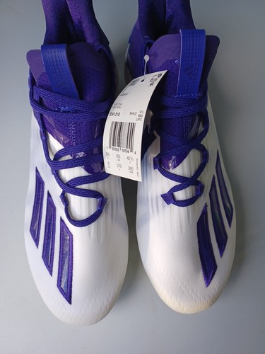 Adidas Adizero Football Cleat Shoe Size 9 New White And Purple NIB