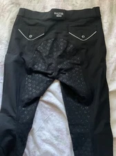 Halter Ego Perfection 2.0 Black with Silver Piping Mid Waist Breeches 