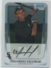 2011 Bowman Chrome prospect #BCP38 Eduardo Escobar ARIZONA DIAMONDBACKS RC 6