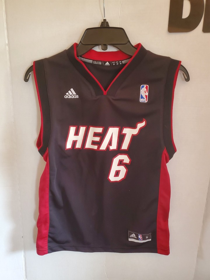 Lebron James Jersey Size M Youth Adidas Miami Heat NBA Basketball eBay