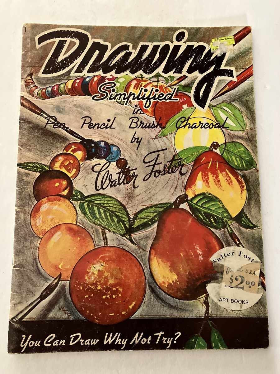 Vintage Drawing Simplified in Pen Pencil Brusch Charcoal Walter