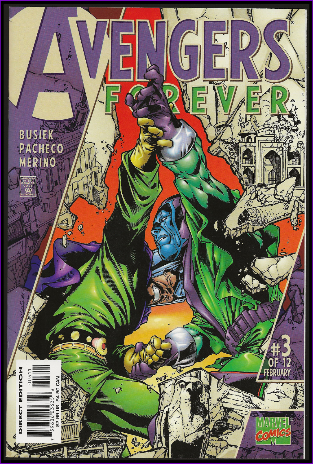 AVENGERS FOREVER #3 (1999) KANG VS IMMORTUS CVR QUANTUMANIA MARVEL HIGH-GRADE