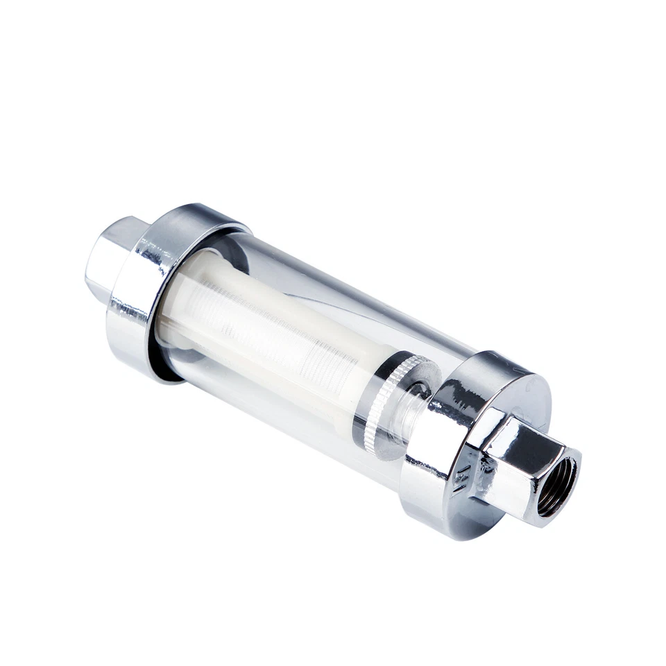 Filtro de combustível universal em linha gás diesel cromado mangueira 1/4" 5/16" 3/8" acessórios - Imagem 3 de 4