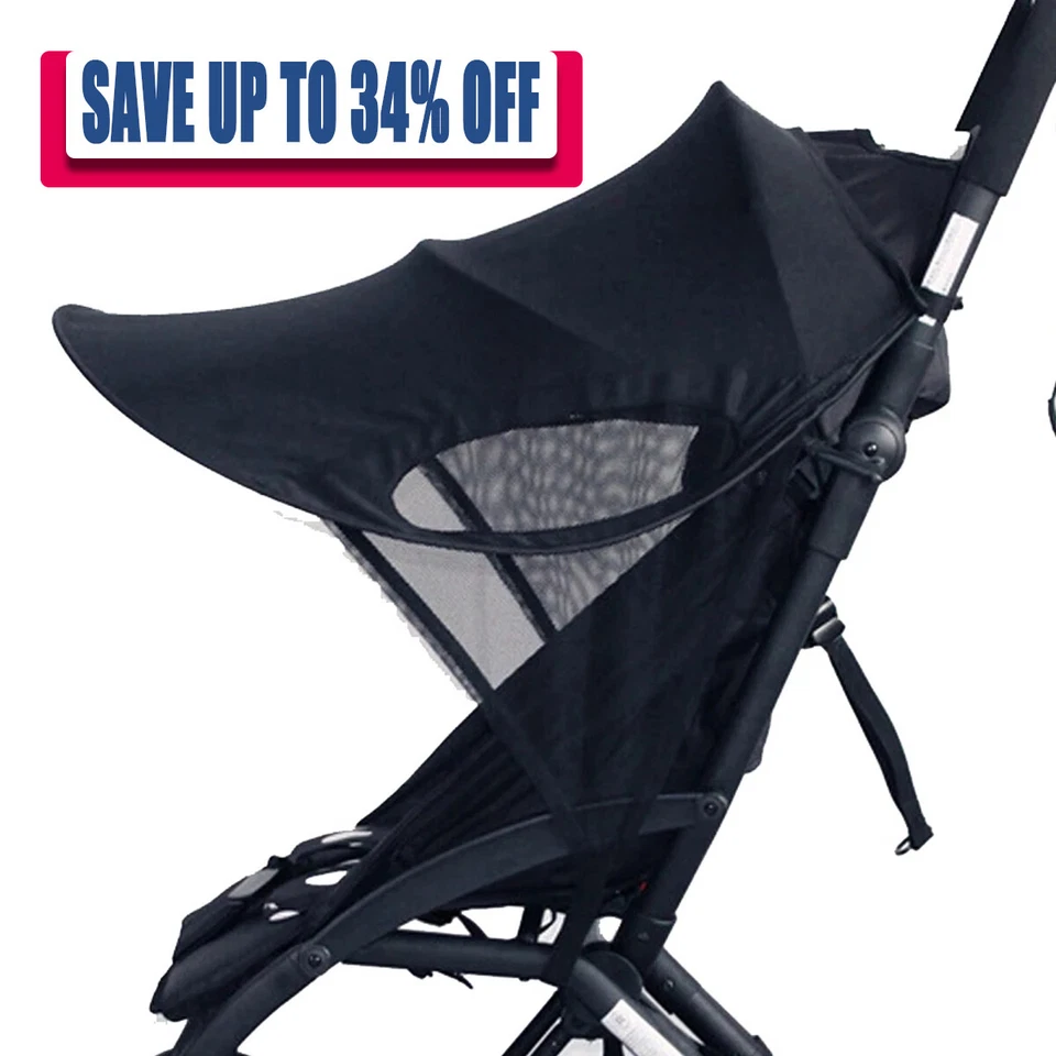 Baby Stroller Pram Pushchair Windproof Sun Shade Shield Visor Hood Canopy Cover