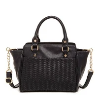 Deux Lux Black Thompson Wing Satchel Bag