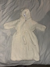 Vintage knitted cream polyester baby outfit