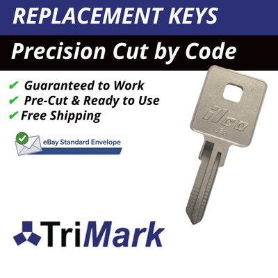 Trimark Keys Camper RV Winnebago Replacement Key Cut to your Code TR1200-TR1259