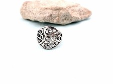 925 Sterling Silver Vintage Swirl Filigree Oxidized Ring Size 7.75