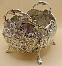 Antique Simon Rosenhau Hanau Silver Twin Handle Bowl On Caryatid Raised Feet