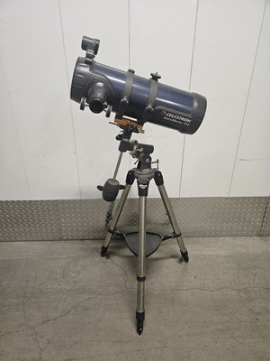 Celestron AstroMaster 114 EQ Telescope w/Tripod & Extras Model 31042 Works
